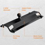 Gooseneck Trailer Hitch Kit for 5th Wheel Rail (25000lb, Black)