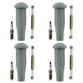 Set of 4 Bosch Double Iridium Spark Plugs & NGK Coil Boots for Escape Fusion MKZ