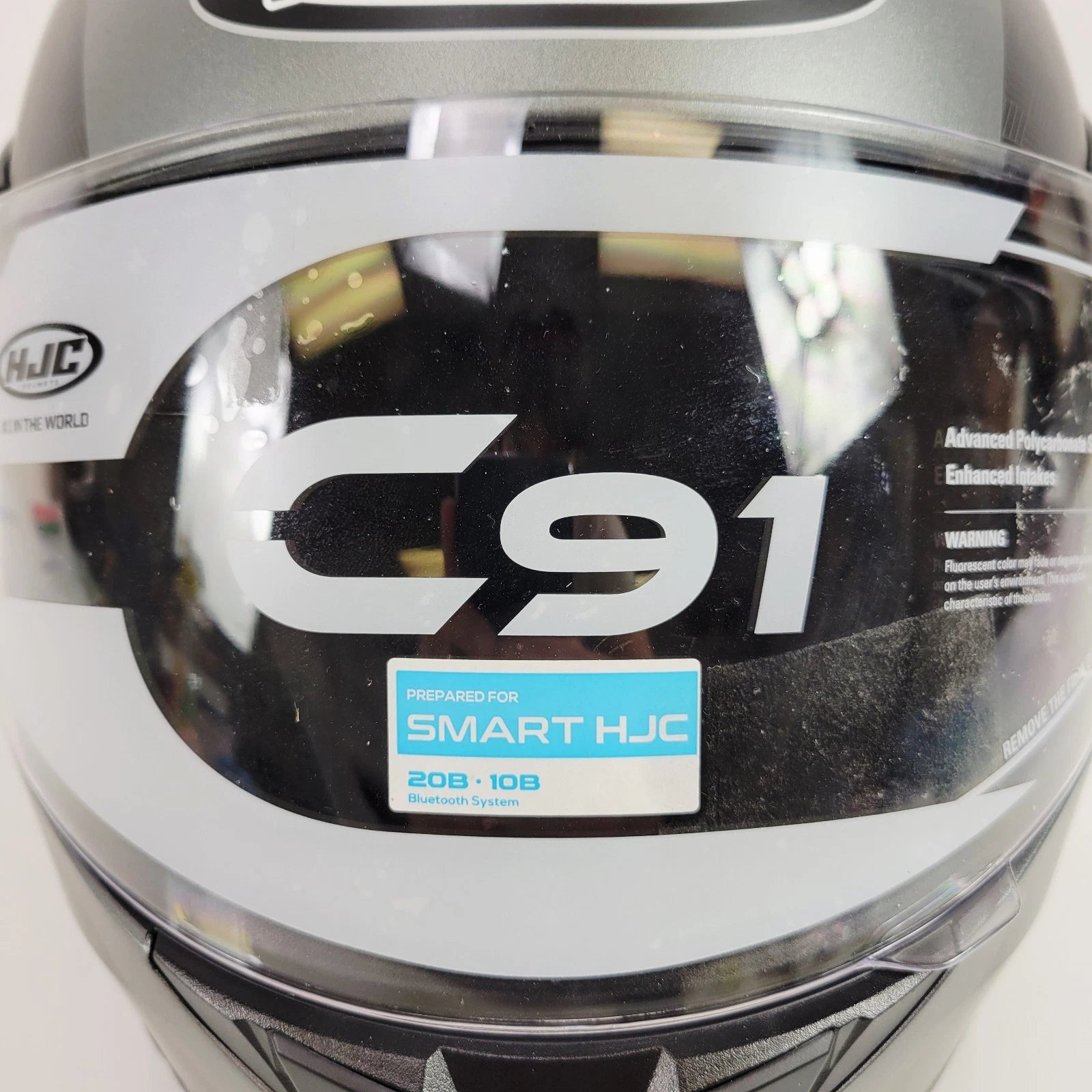 HJC C91 Taly Electric Modular Helmet for Motorcycle (Gray, Size L)