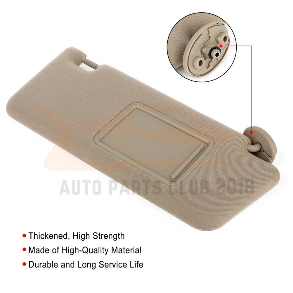 Sun Visor for Toyota Tacoma (2005-2014) Tan with Mirror & Extension