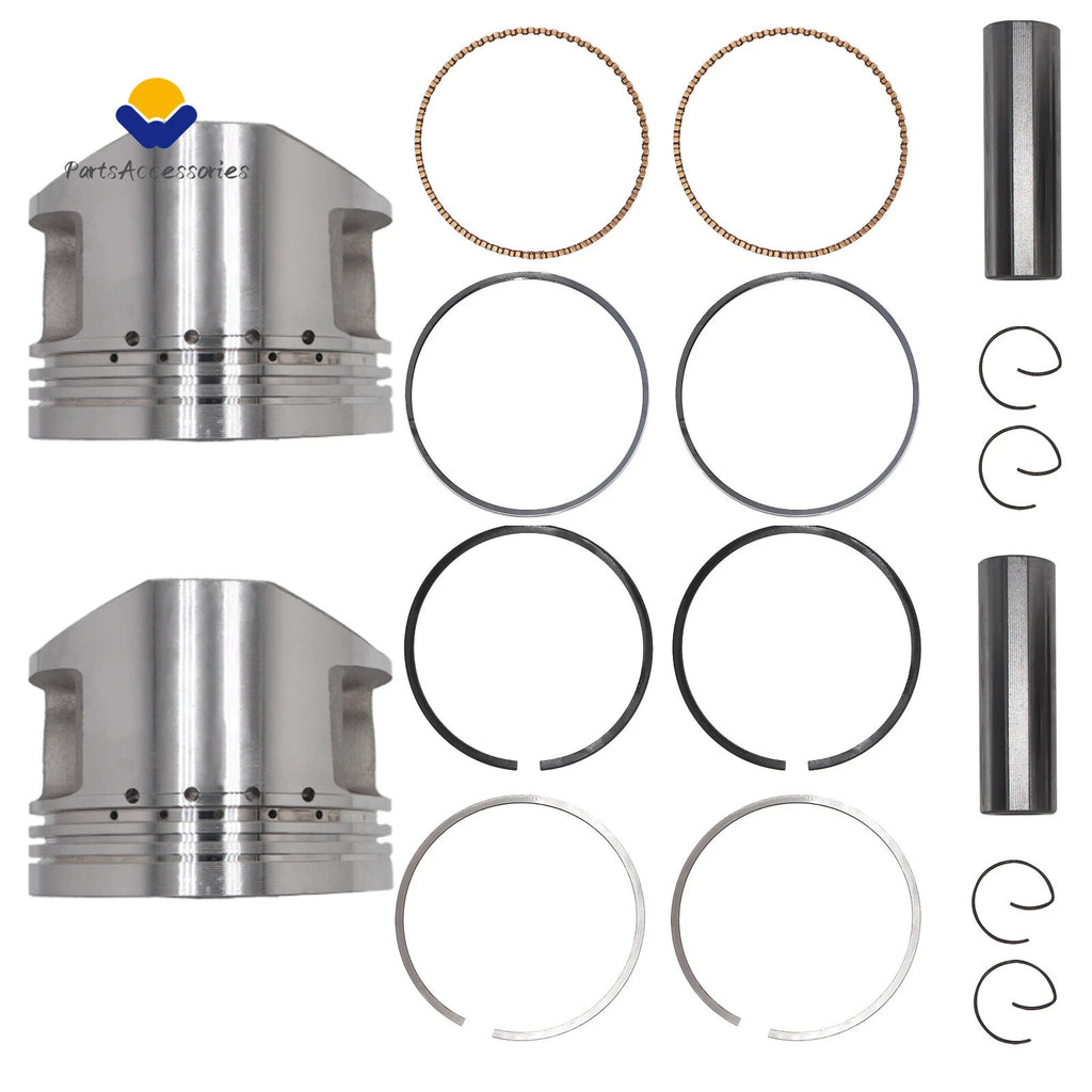 2X Crankshaft Engine Piston for Yamaha XV750 (1981–1983, 1988–1997)