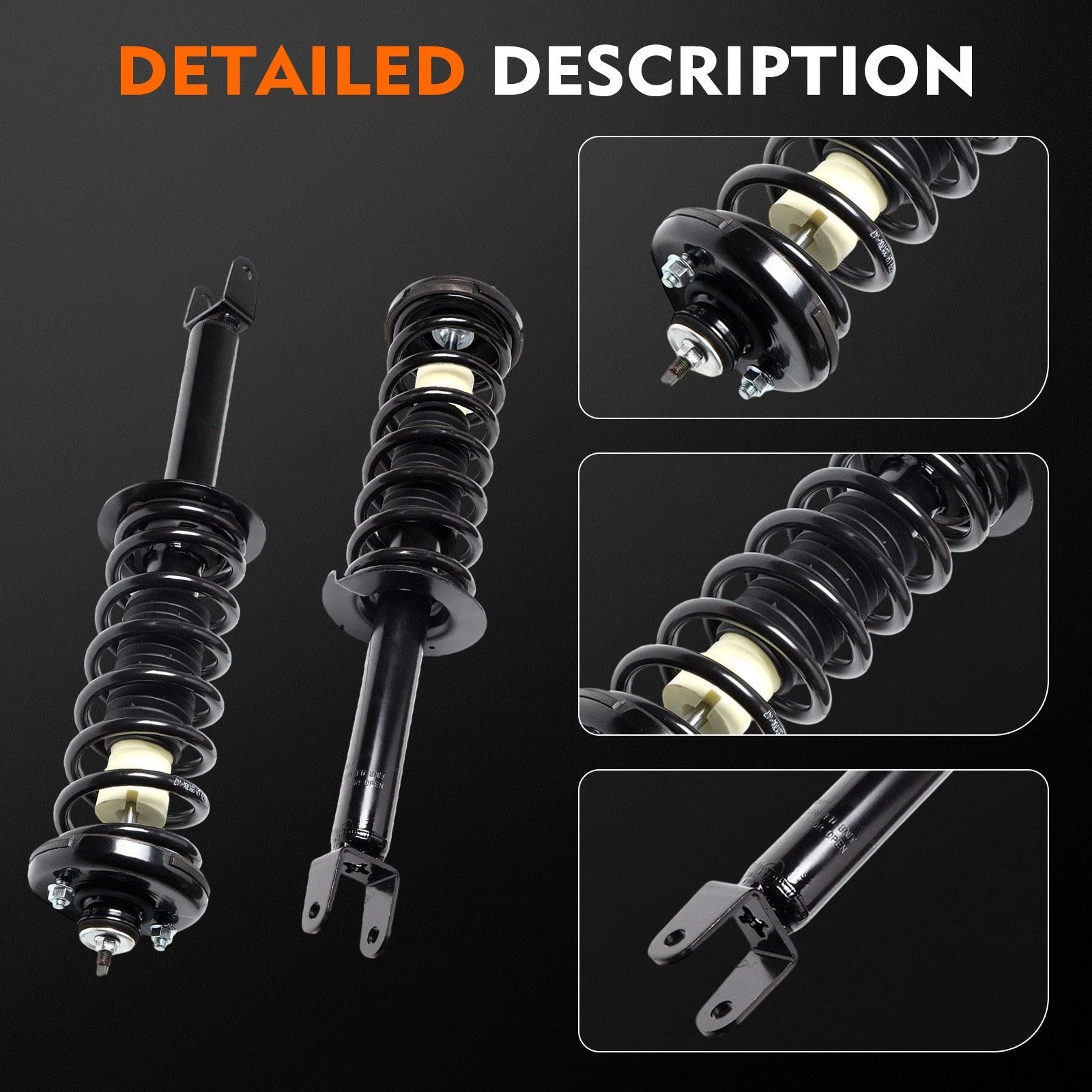 Set of 4 Struts for Honda Accord (2008-2012) w/Coil Spring & Sway Bars