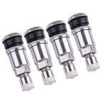 4 x Bolt-in Tubeless Wheel Tyre Valves with Dust Caps for Car & Truck