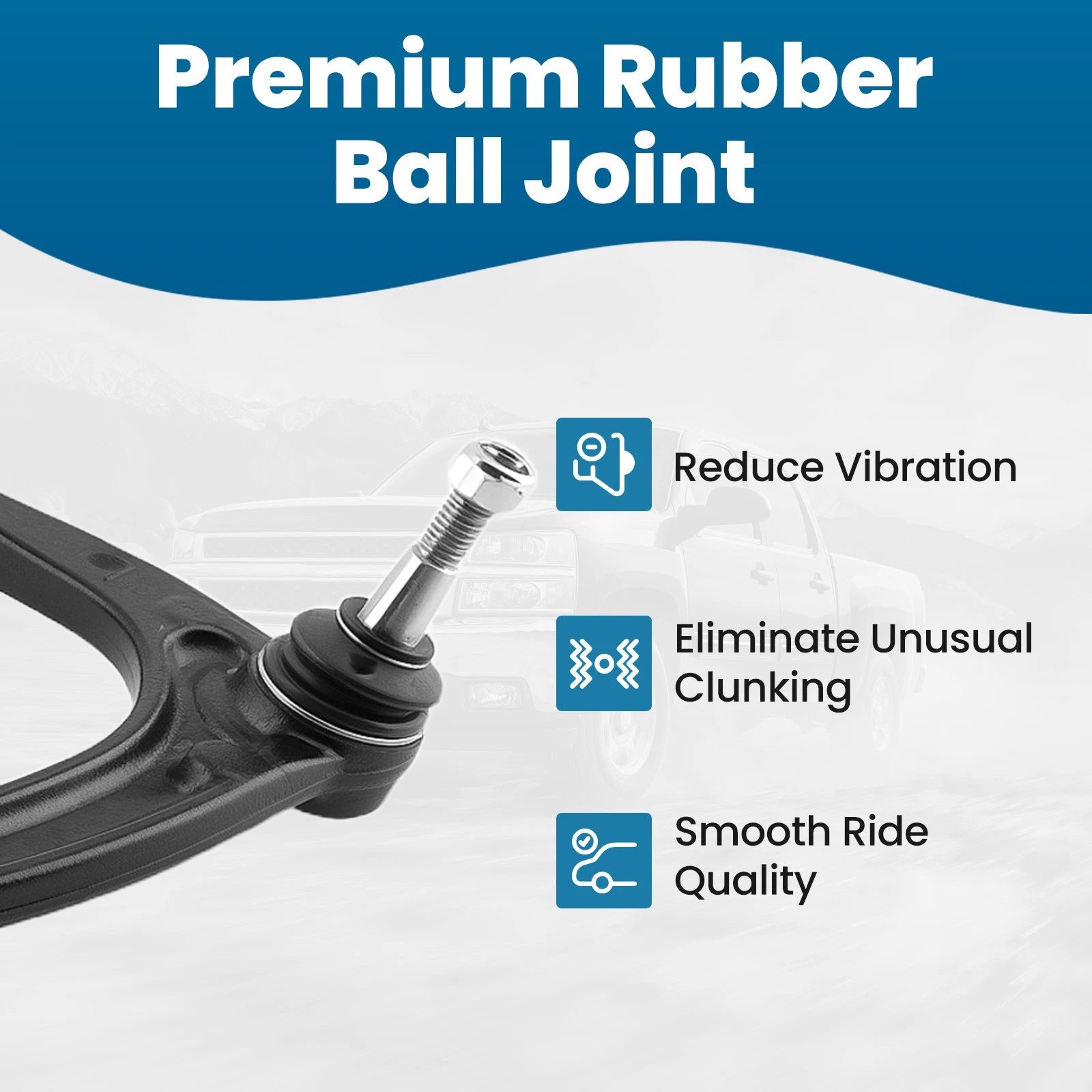 6x Front Upper Control Arms Ball Joints for 2007–2013 Chevy Silverado 1500 Tahoe