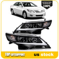 Pair Headlight Assembly for Toyota Camry (2012–2014) with LED DRL Black