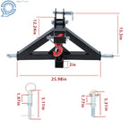 3-Point Trailer Hitch with 2" Receiver for Category 1 Tractors