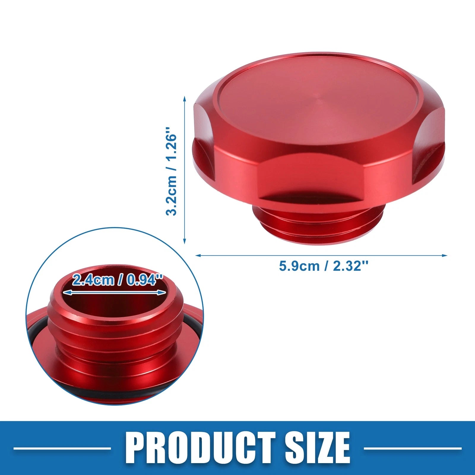 Oil Filler Cap for Nissan Most Models (Modified, Red)