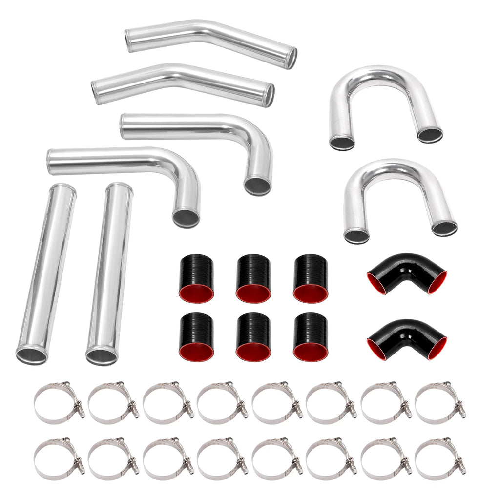 2.5" Aluminum Silicone Turbo Intercooler Piping Kit with Couplers & Clamps