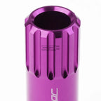 Open-End Aluminum Purple Lug Nuts Set of 16 + 4 Lock Nuts + Adapter M12x1.25