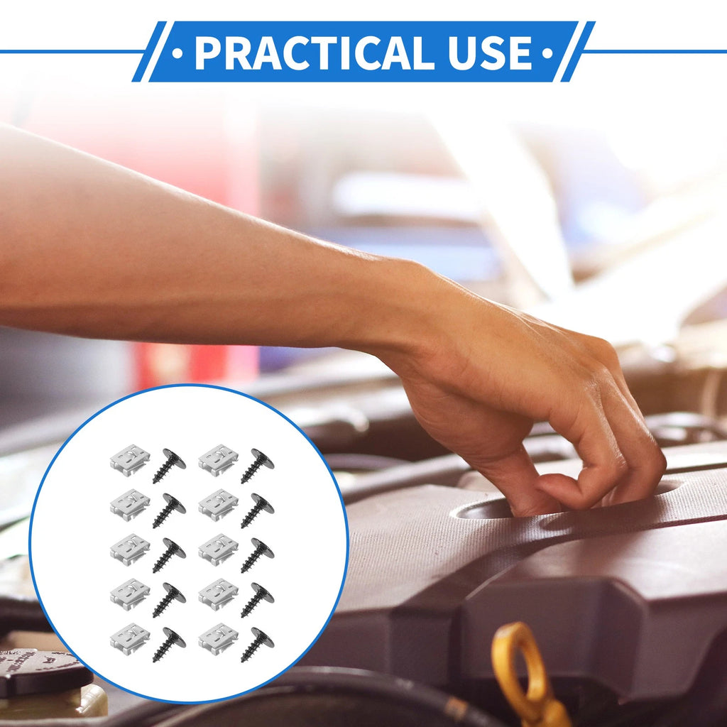 Set of 10 Fender Liner Splash Shield Bumper Cover Screws for VW Alltrack (2017–2019)