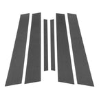 6 Pcs Door Pillar Window Trim for BMW 3-Series (1999 - 2005) Carbon Fiber