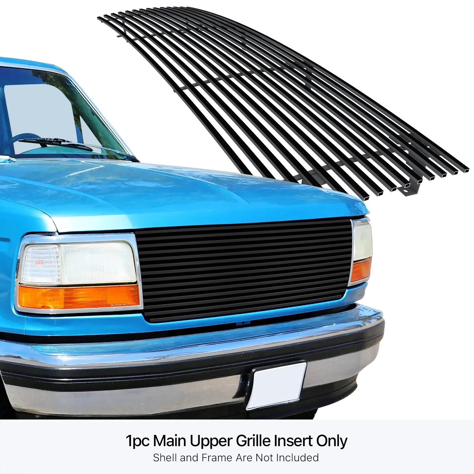 Black Billet Grille Insert for Ford Bronco/F-Series Pickup (1987-1991)