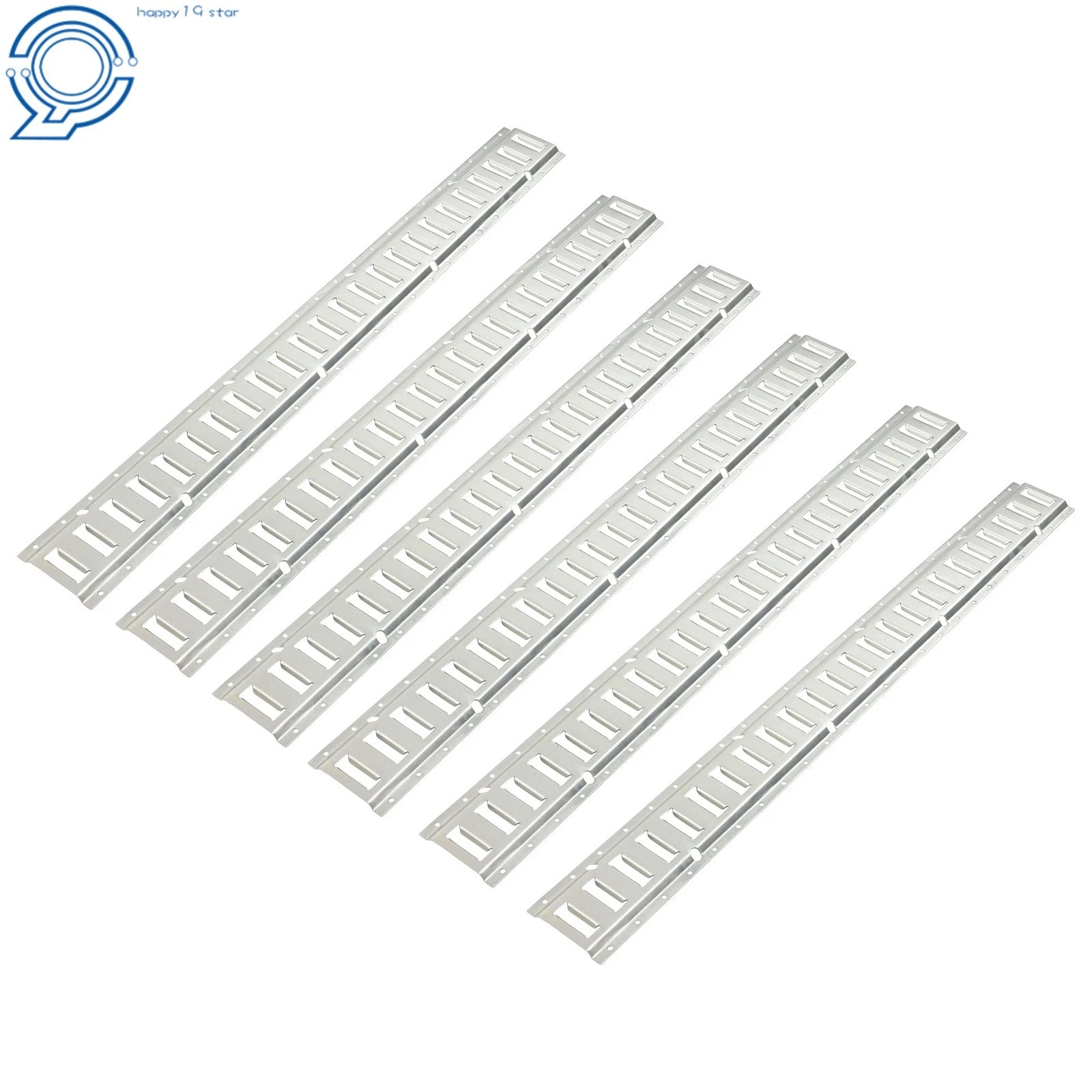 Set of 6 E Track Tie Down Rails for Garages Vans Trailers Motorcycle
