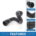 HVAC Heater Hose No. 64218377701 for BMW 745i (2002–2005) Rubber Black
