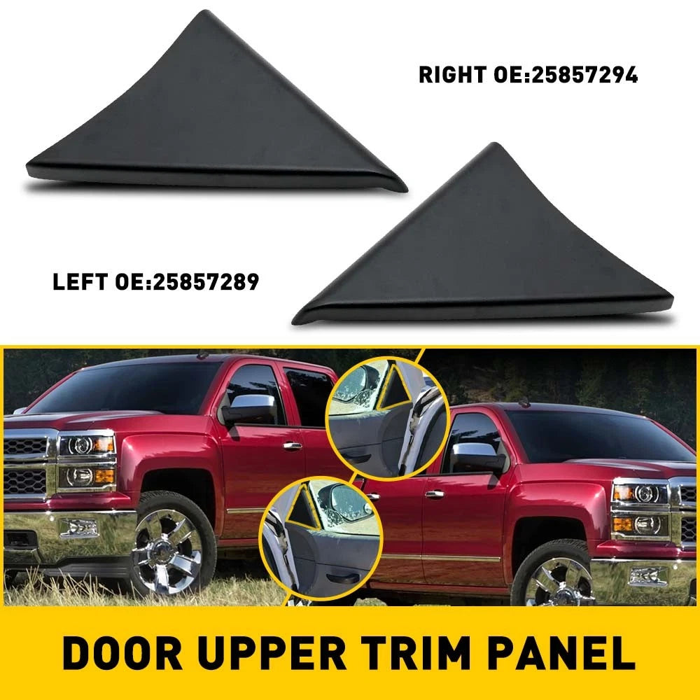 Front Door Panel Left & Trim Upper Right for Chevrolet Silverado GMC Sierra