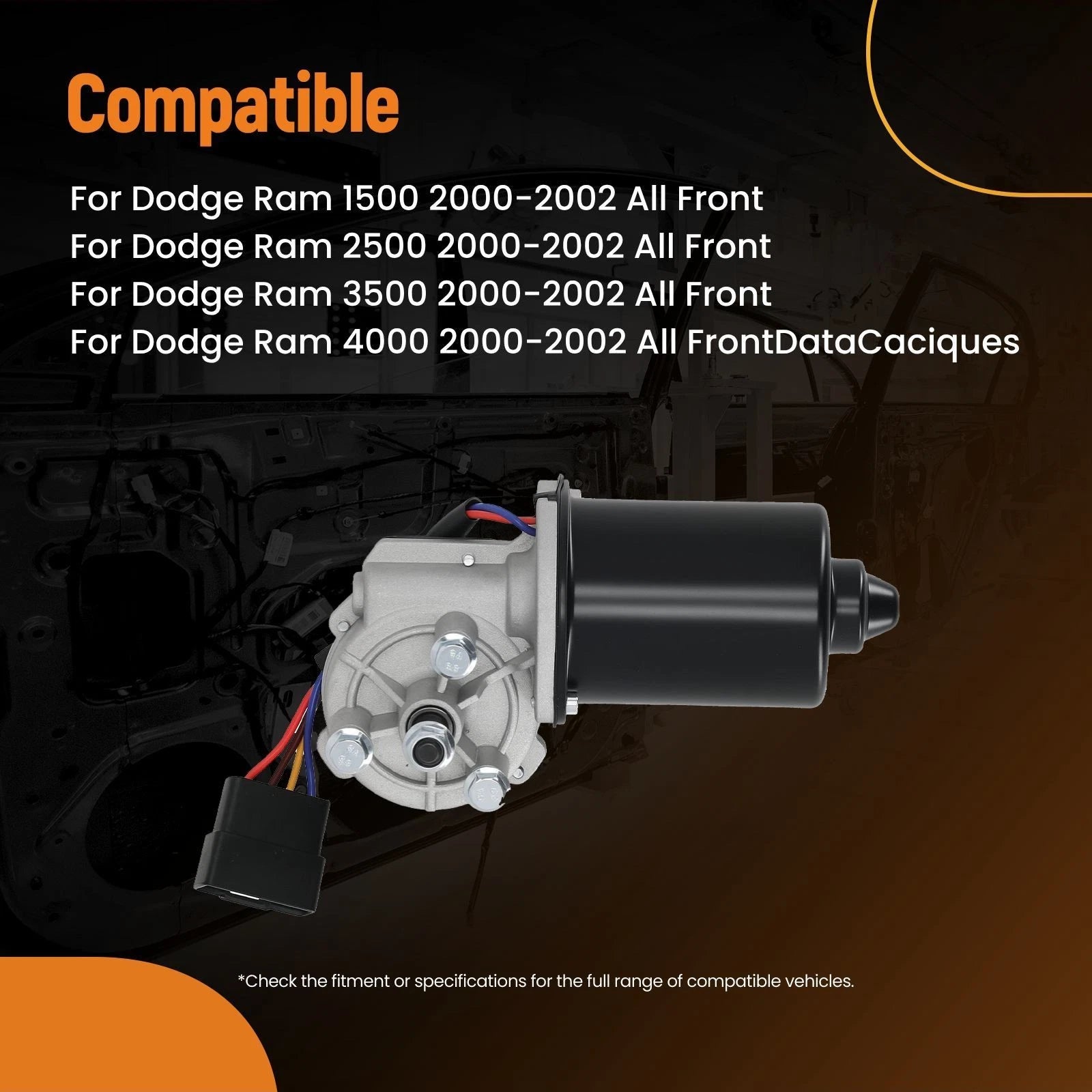 Wiper Motor Front Assembly for Dodge Ram 1500/2500/3500 (2000–2002) 55076549AH