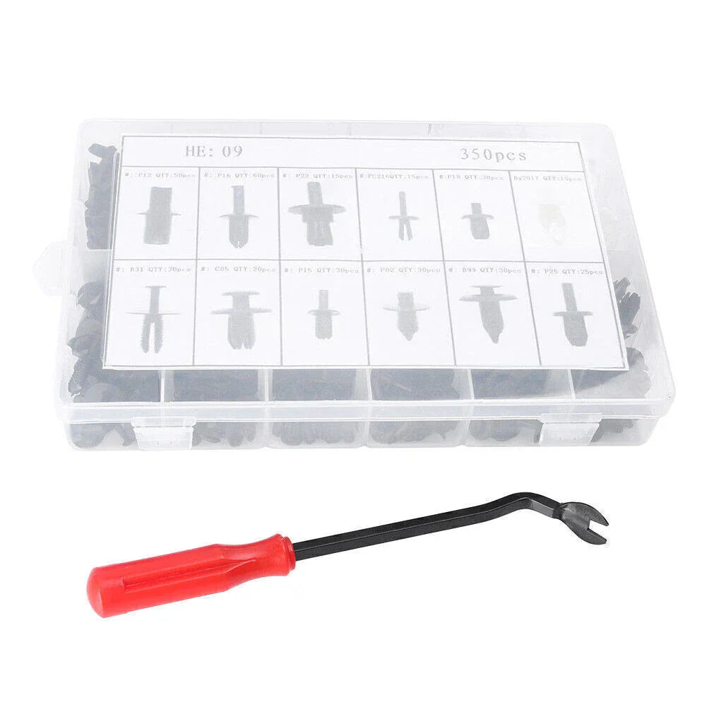 350 x Car Plastic Rivets Fasteners Trim Clips