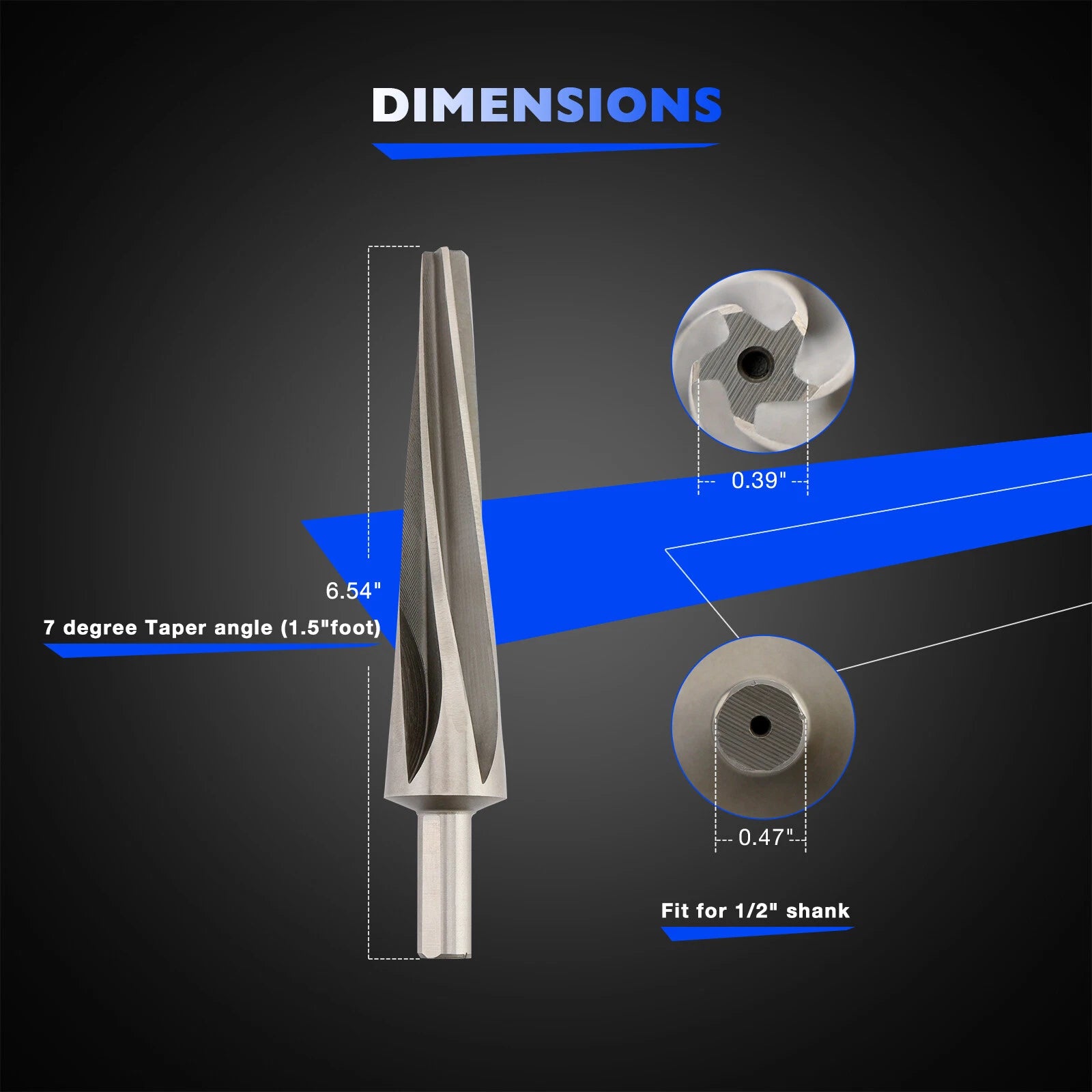 7 Degree Tapered Ball Joint Reamer for Automotive Applications
