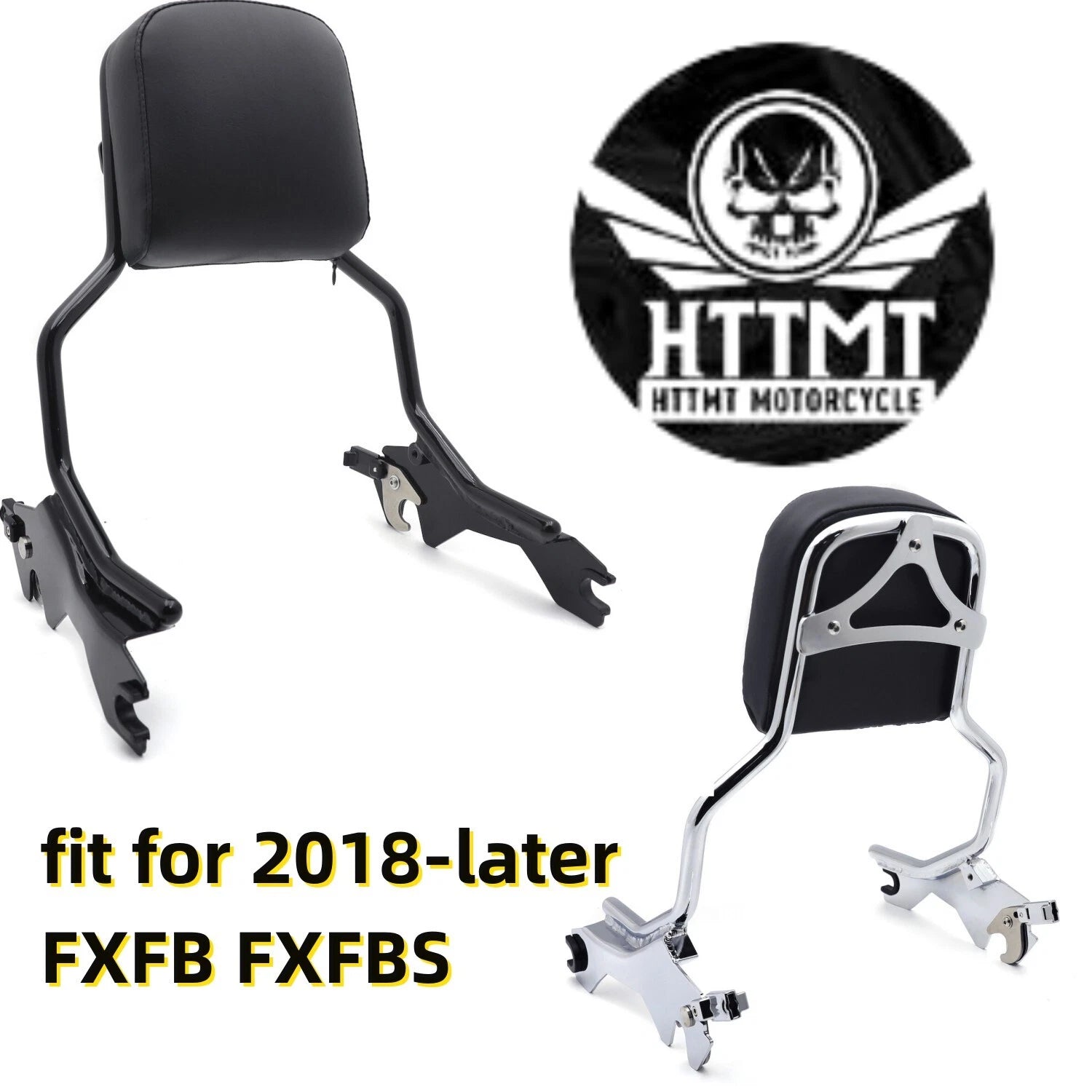 Passenger Sissy Bar Backrest for Harley Softail Fat Bob FXFB FXFBS (2018–2024)