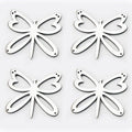 Emblem Kit 4pc Polished Stainless Steel Butterfly for American Car Craft