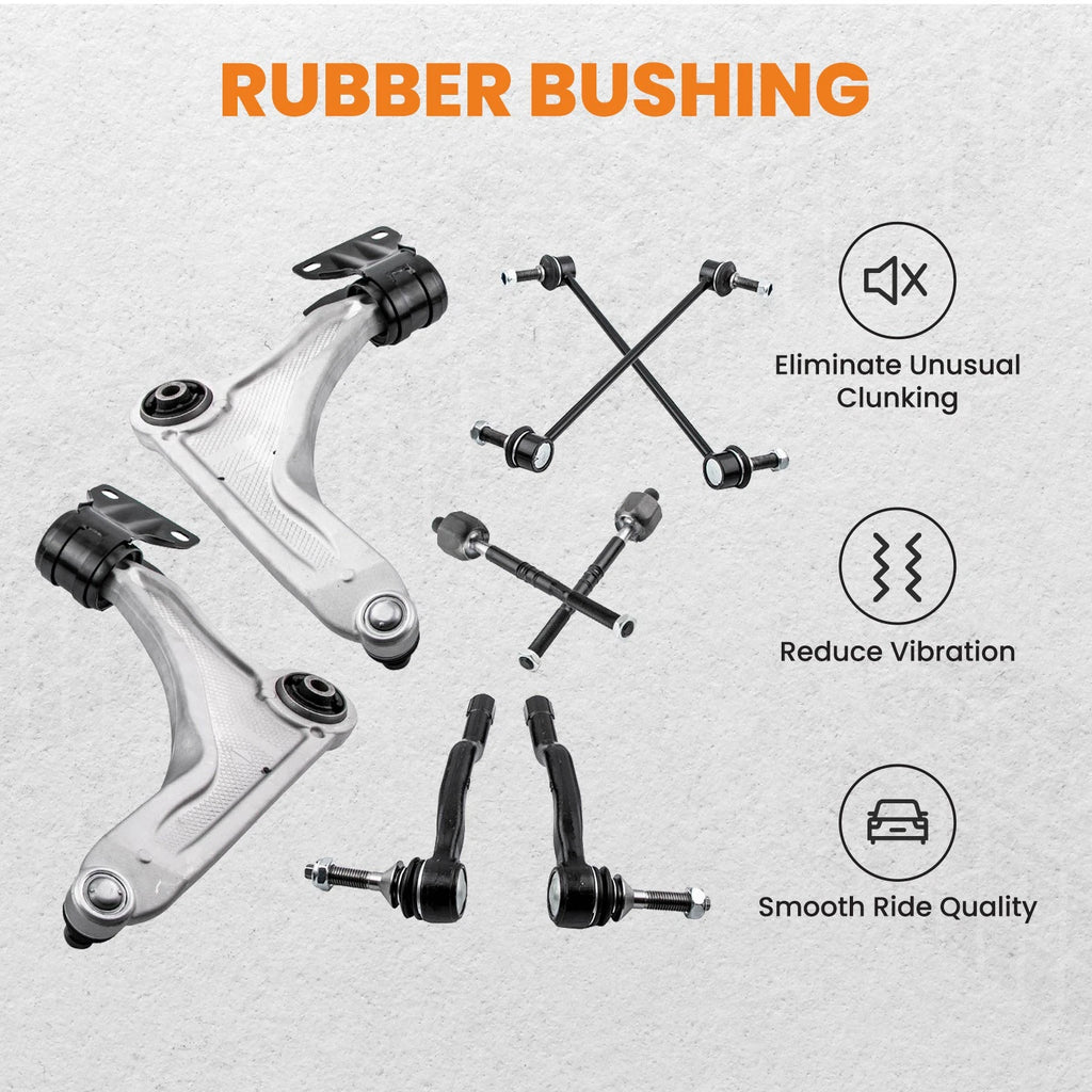 8x Front Lower Control Arms with Ball Joint Sway Bar for Ford Fusion (2013–2017)