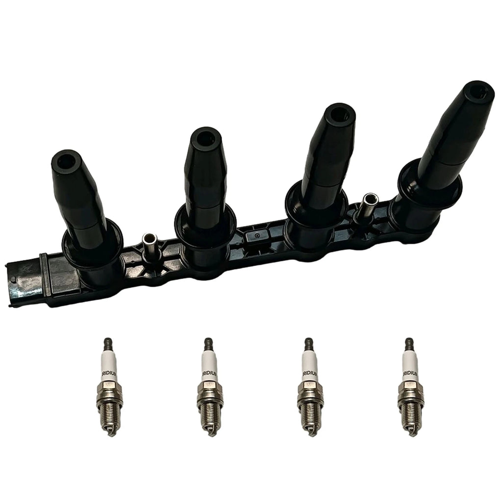 Set of 4 Spark Plugs & Ignition Coil for Saturn Astra (2007-2009)