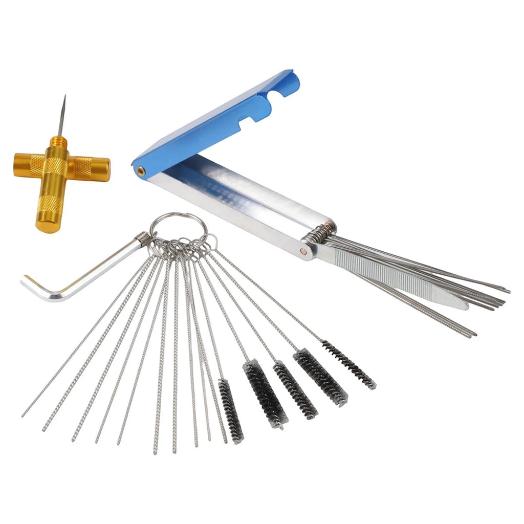 Carburetor Cleaning Tool Set for Automotive (Steel & Nylon Brushes)