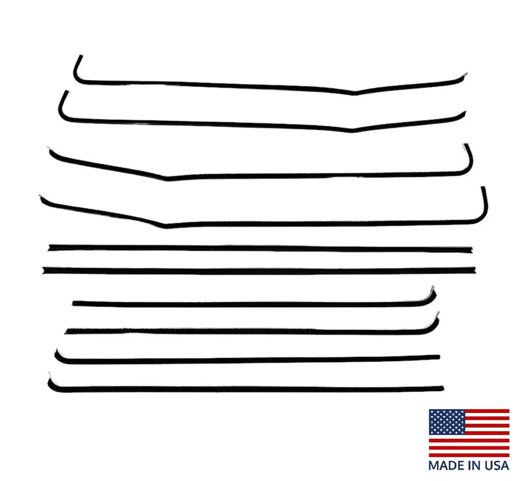 Door Window Felt Rubber Beltline Kit for 1955-1957 Chevy Bel Air 2-Door Sedan