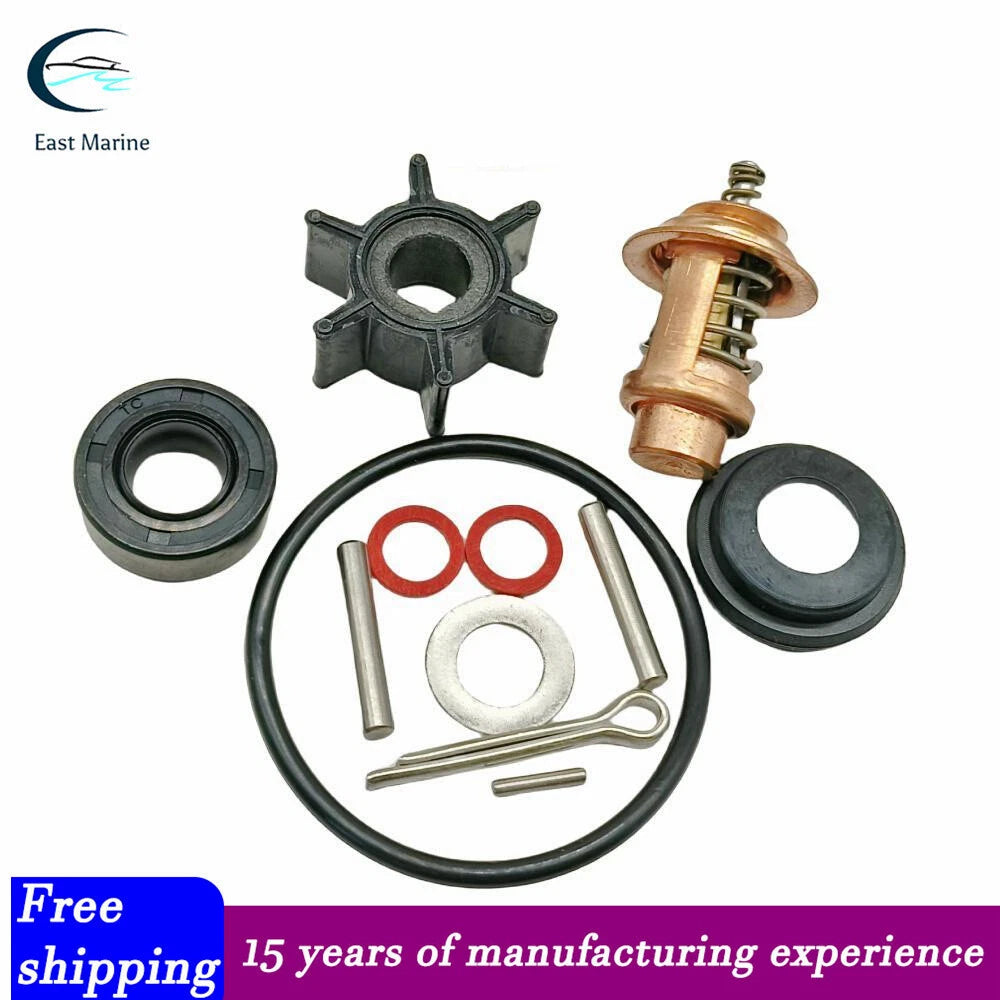 Water Pump Impeller Kit 47-161543 for Mercury 2.5 3.5 HP Outboard (1990–2023)
