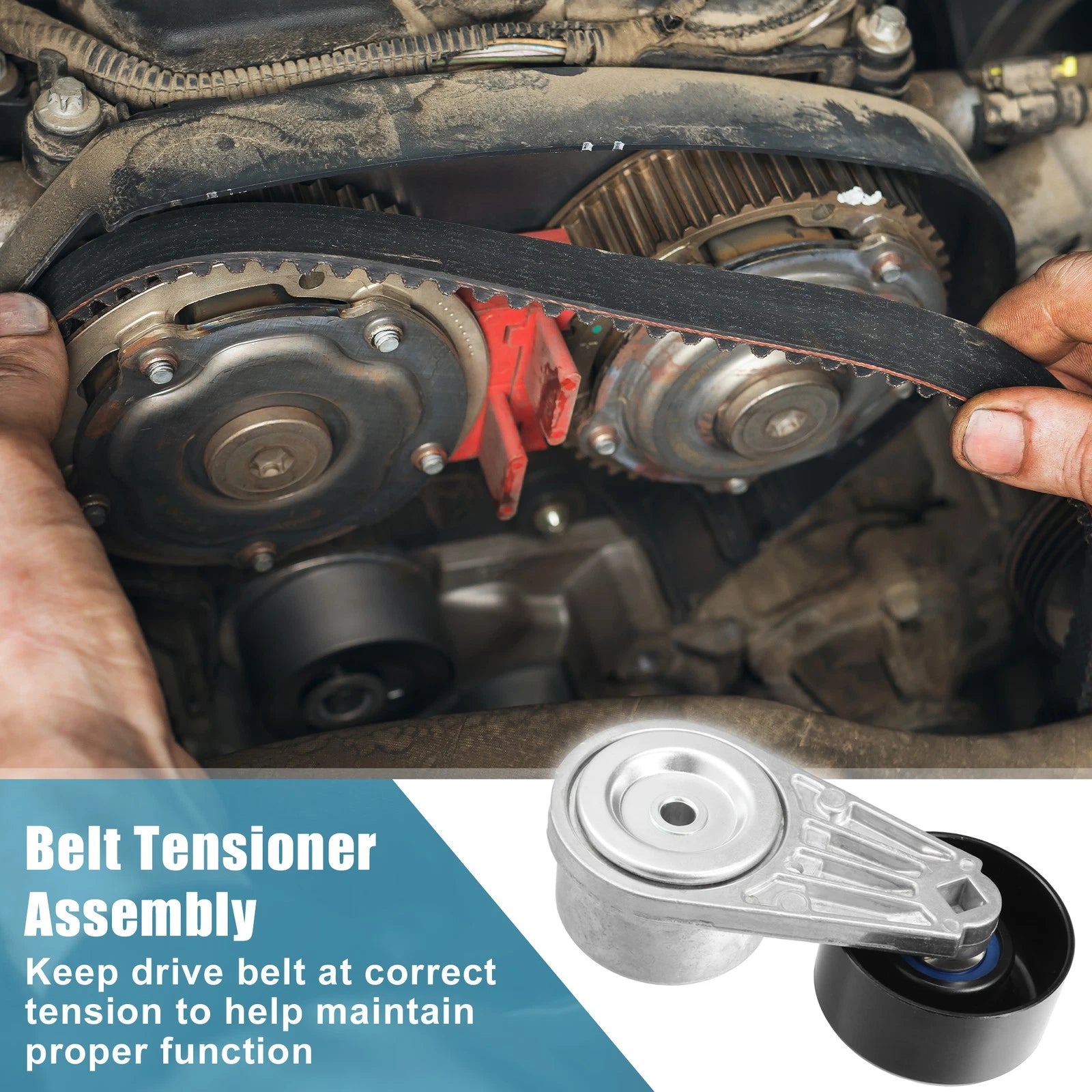Belt Tensioner Pulley Assembly for Nissan Frontier (2005–2023) 11955EA200/11955EA20A
