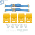 Set of 4 Wheel Chocks with 2 Tie-Down Straps for ATV UTV