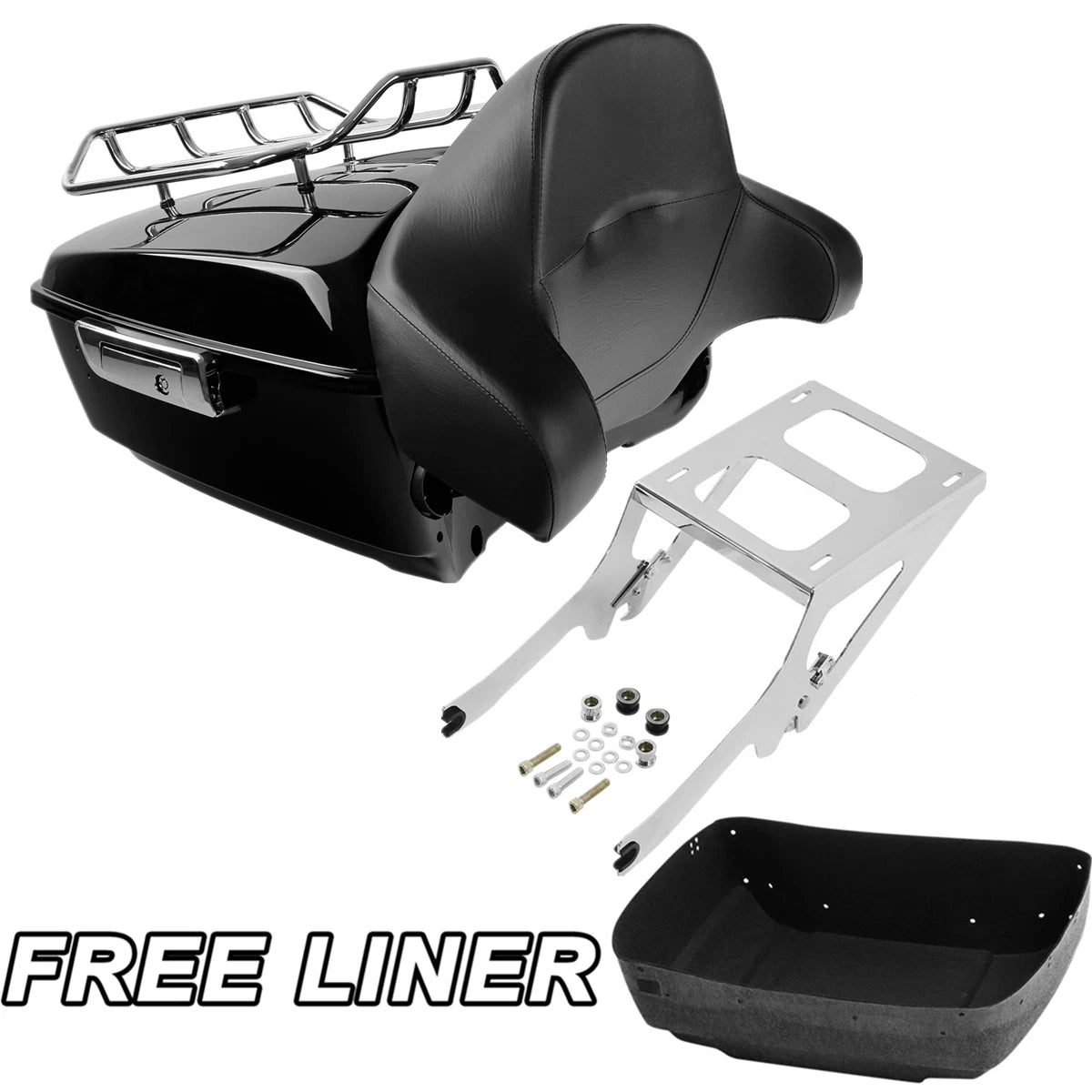 Trunk Mount Rack Backrest Pad for Harley FLDE FLHC (2018–2022)
