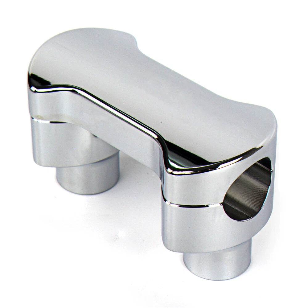 2" Tall Chrome Handlebar Riser/Top Clamp for Harley