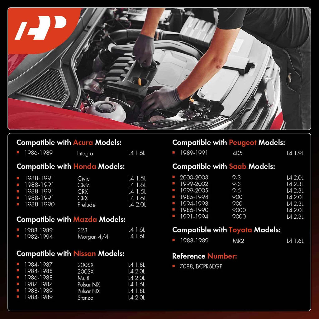 Iridium & Platinum Spark Plugs for Honda Civic, Saab 9-3 (1988–1991)
