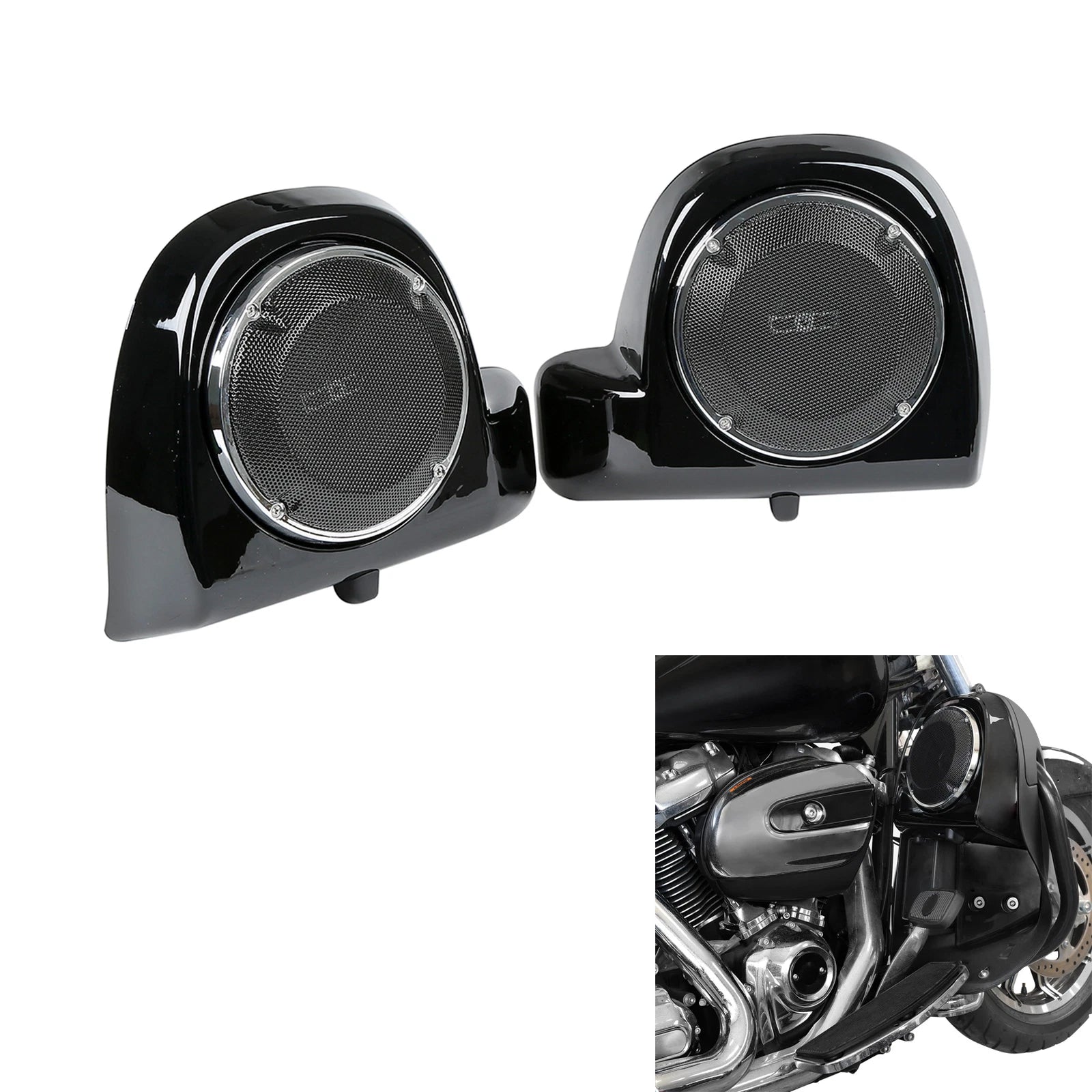 Lower Vented Fairing Pods with 6.5" Speakers & Grills for Harley Street Glide (2014–2024)