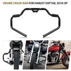 Mustache Engine Guard Crash Bar for Harley Softail Fat Boy (2018–2024) Black