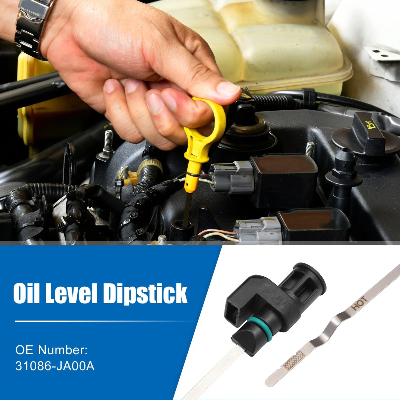 Engine Oil Level Indicator Dipstick for Nissan Altima (2007–2021) Black
