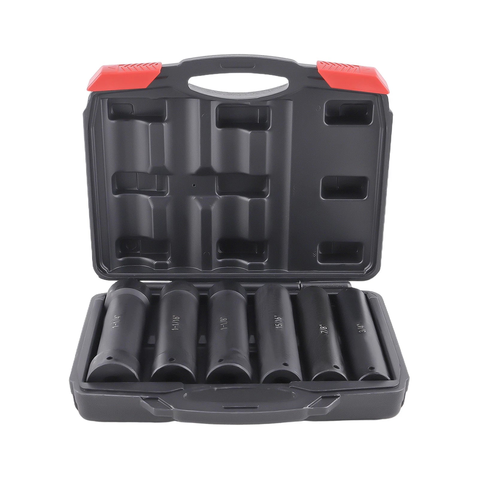 Set of 4 Heavy Duty 1/2 Inch Drive Extra-Deep Impact Sockets