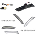 4X Clear White LED Side Marker Lights for Chevy Camaro (2016–2023)