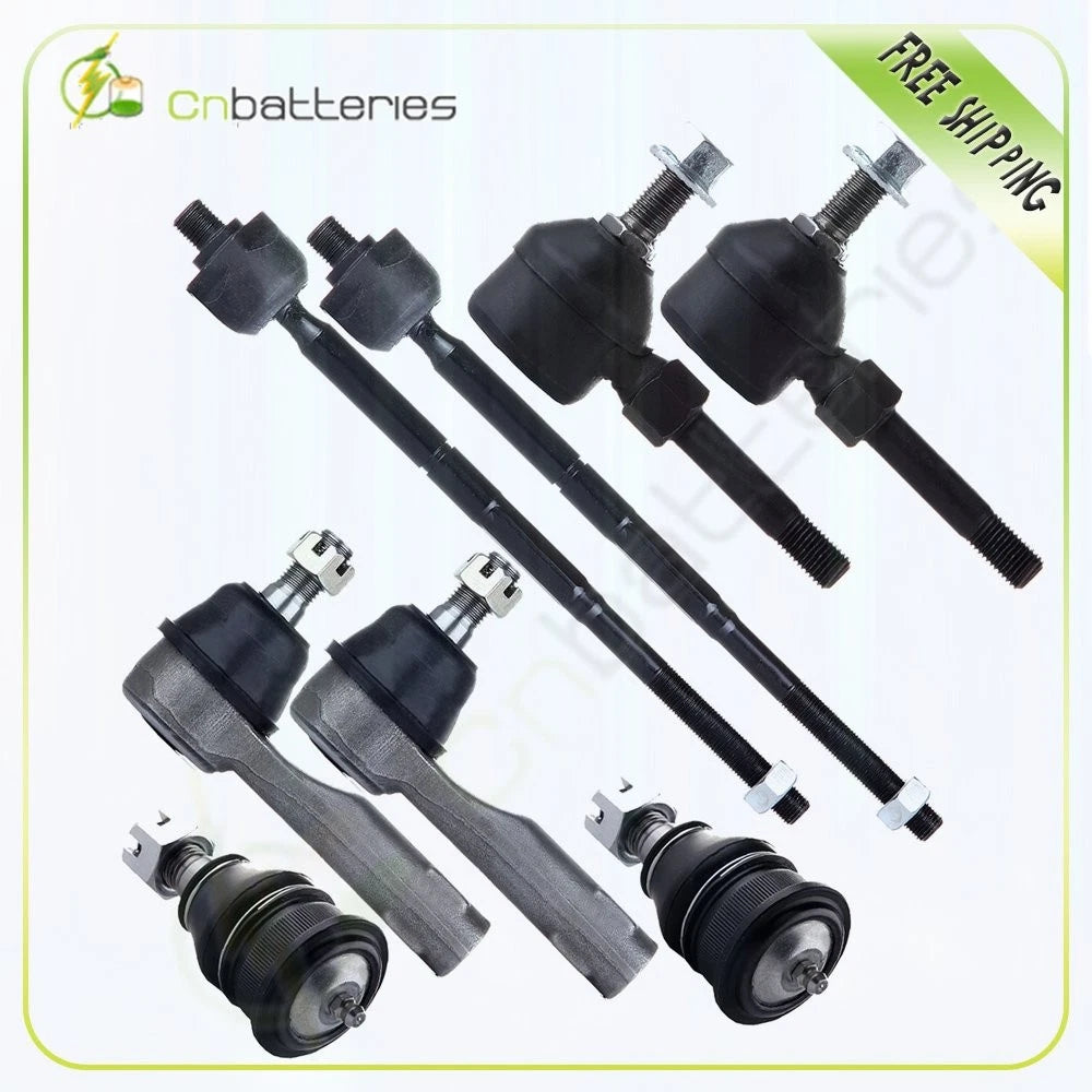 Set of 8 Front Ball Joint Tie Rod Ends for Nissan Sentra (2002–2006)