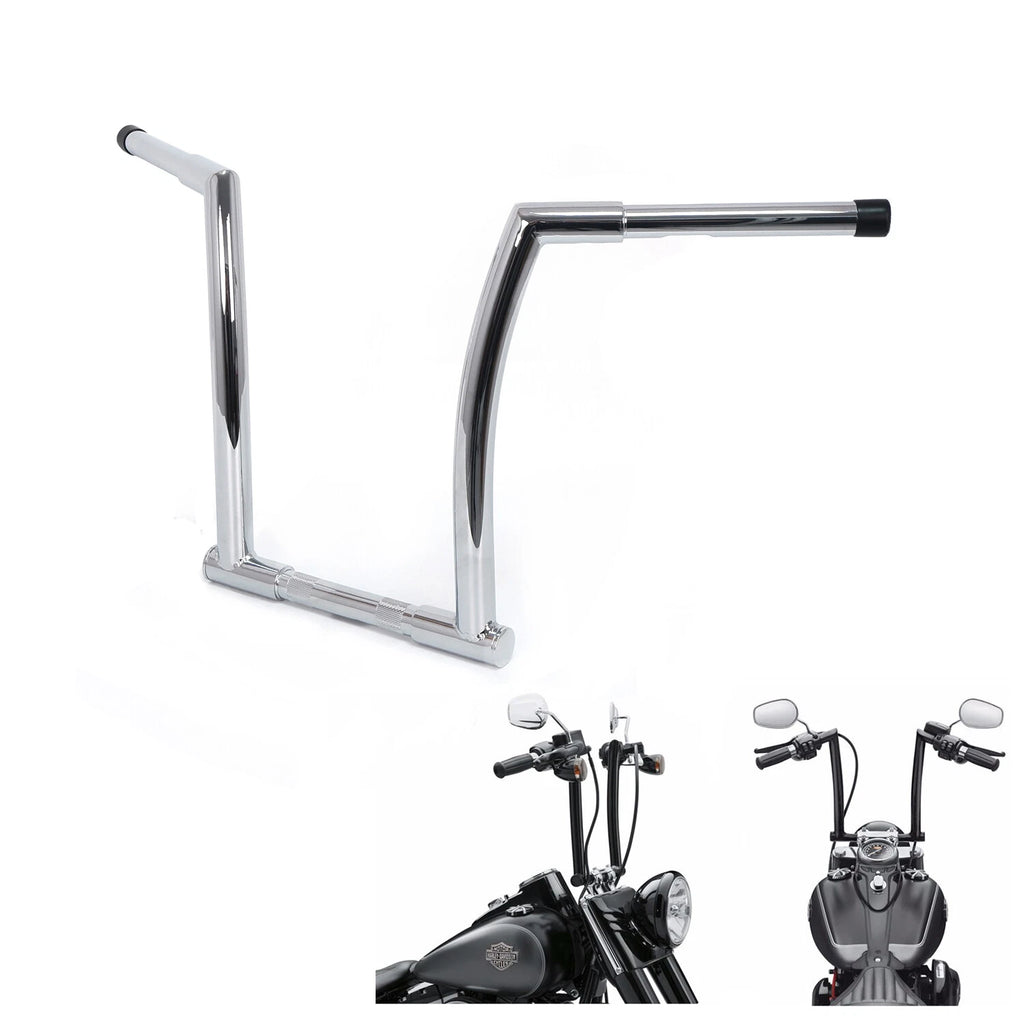 Chrome 14" Rise Handlebar for Harley FXDLS (2016–2017), FLS FLSS FLSTC FLST (2000–2017)