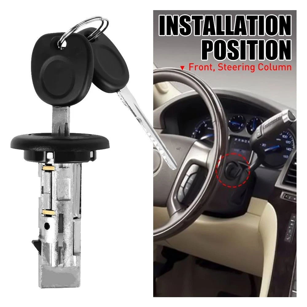 Door Ignition Switch Lock Cylinder with 2 Keys for GM Silverado Tahoe (2001–2006)