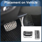 Set of 1 Automatic Footrest Pedals Cover for Ford F150 (2009–2014) Silver Tone
