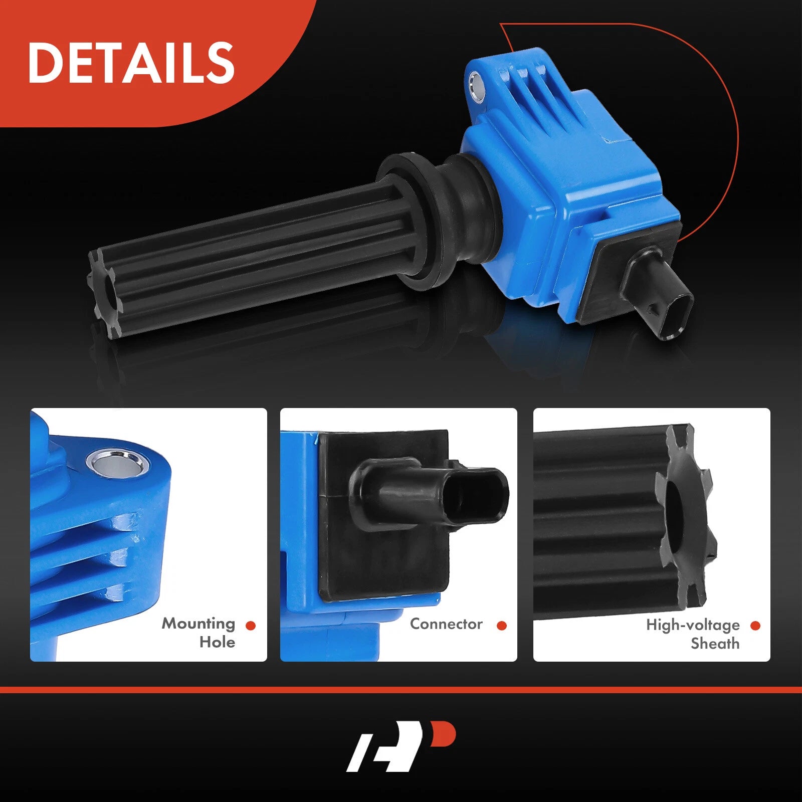 Set of 4 Blue Ignition Coils for Ford Explorer (2012–2019) Escape (2013–2019) Fusion