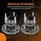 2pc Rear Wheel Bearing Hub for Chevrolet Malibu (2013–2023)