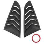 ABS Black Side Window Louvers for Ford Mustang Coupe (2015-2022)