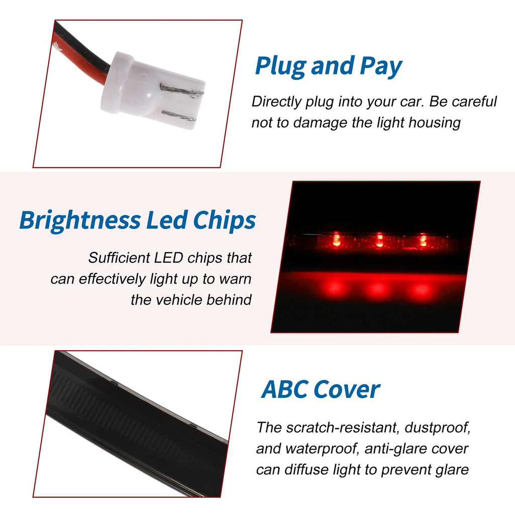 Red LED Third Brake Light for Ford Mustang (1999–2004) No. 1R3Z13A613AB