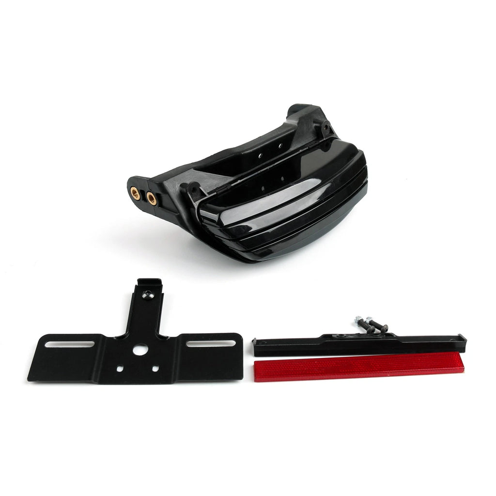 Tri-Bar LED Tail Light + Bracket for Harley Softail FXST FXSTB FXSTC (1999–2017)