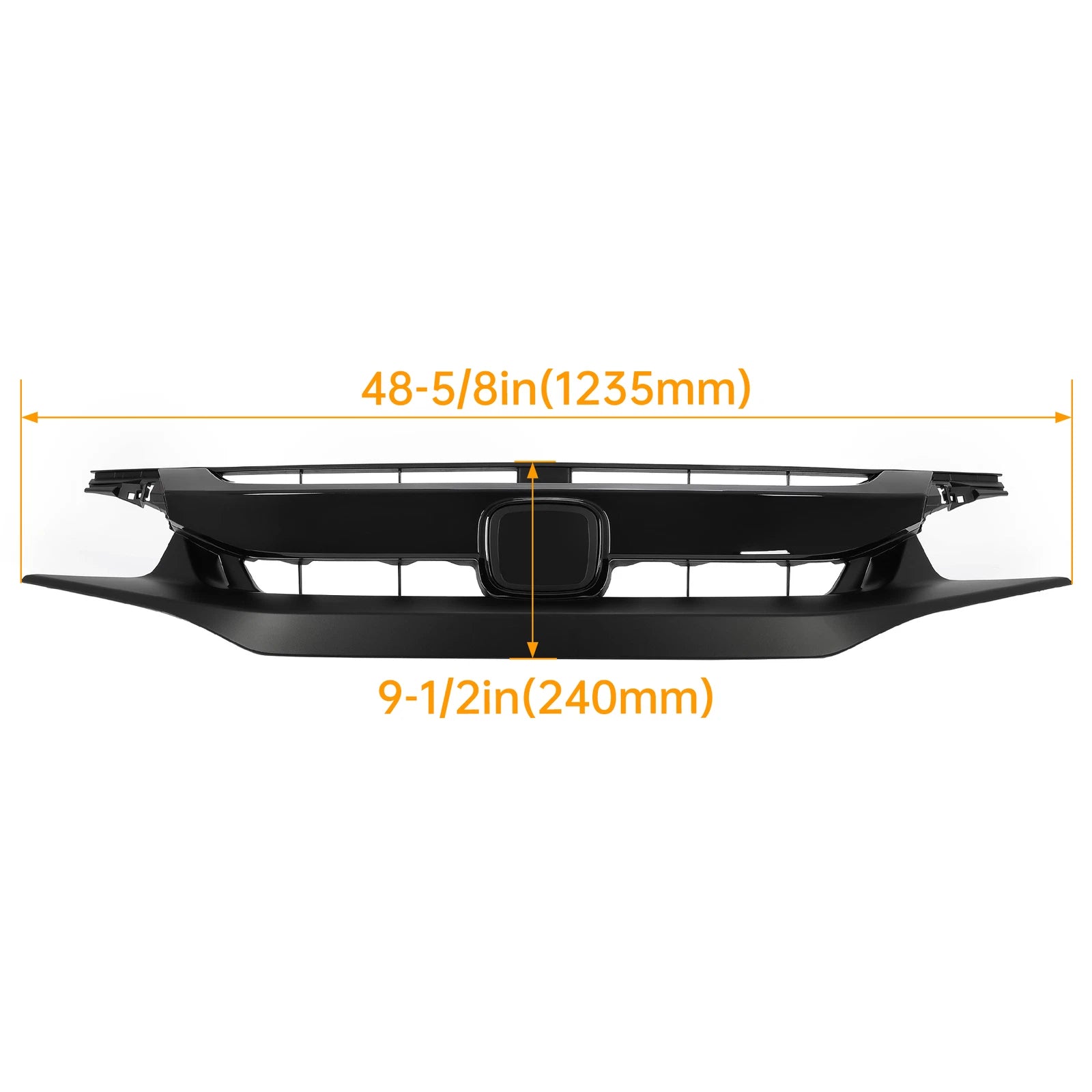 Front Upper Grille for Honda Civic Sedan (2019–2020) Black Mesh
