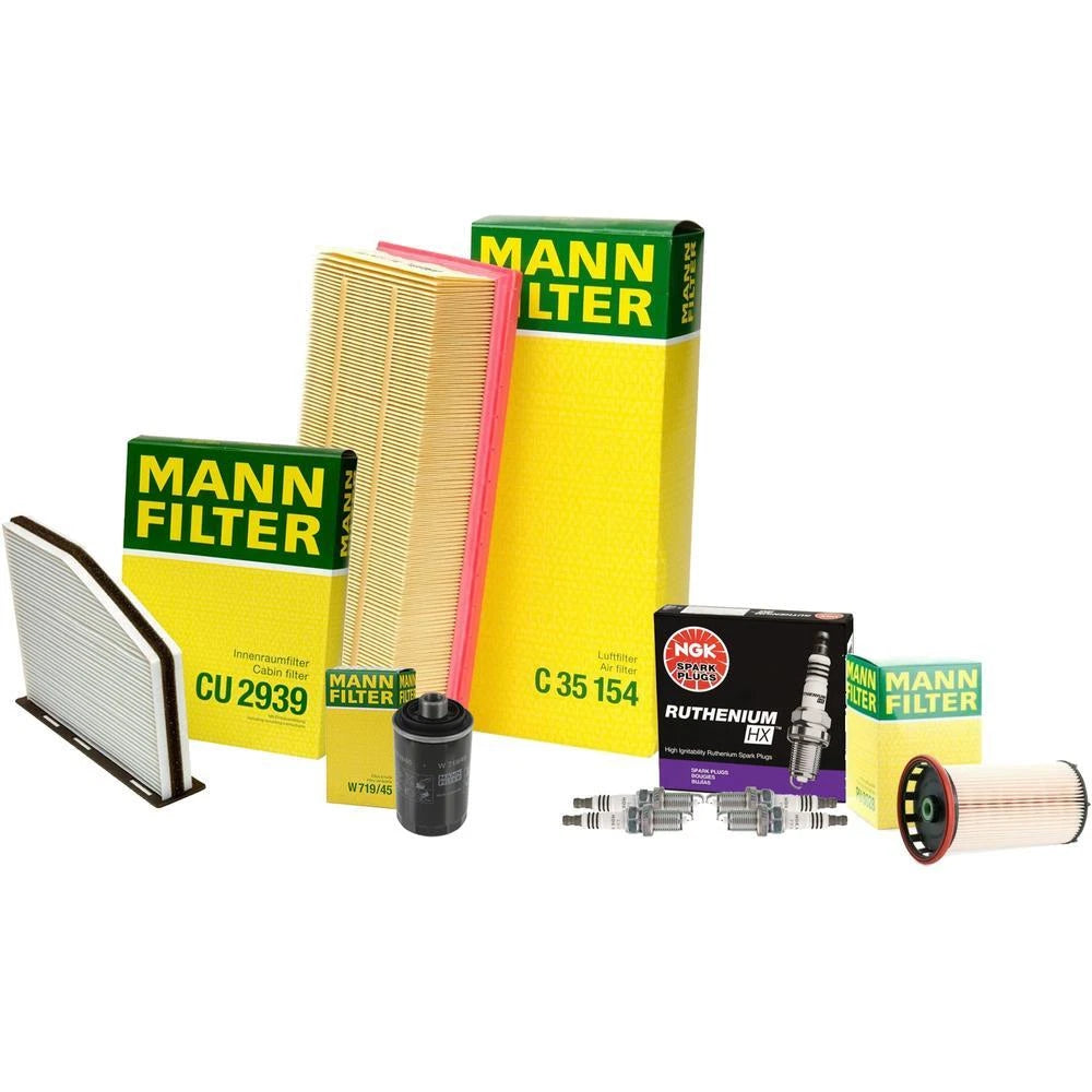 Tune Up Kit with Mann Filters & NGK Spark Plugs for Audi A3 Quattro (2006–2013)